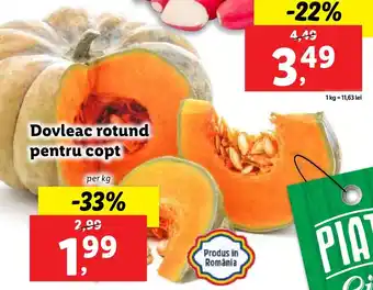 Dovleac rotund pentru copt