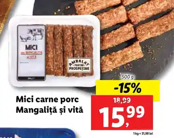 Lidl Mici carne porc Mangaliţă şi vită Ofertă