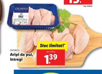 Lidl Aripi de pui, întregi Ofertă
