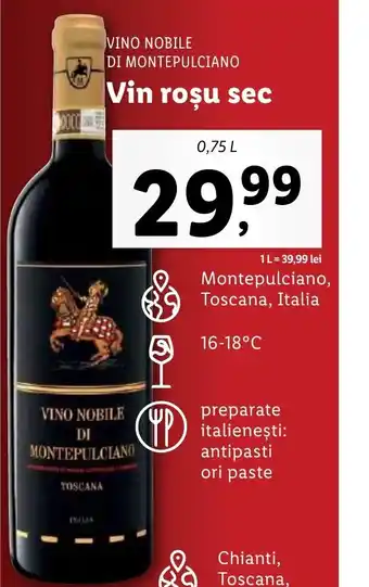 Lidl Vin roşu sec Ofertă