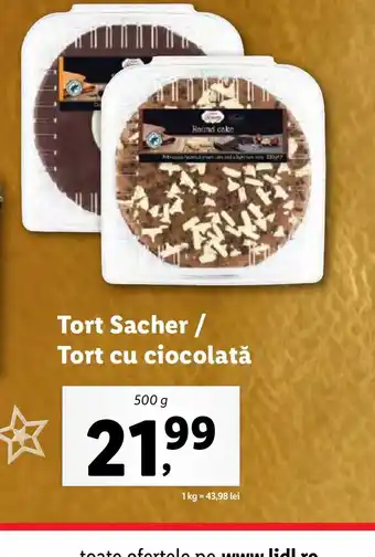 Lidl Tort Sacher / Tort cu ciocolată Ofertă