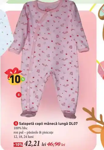 Salopetă copii mânecă lungă DL07 100% bbc