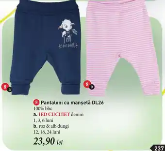 Infinity Pantaloni cu manșetă DL26 100% bbc Ofertă