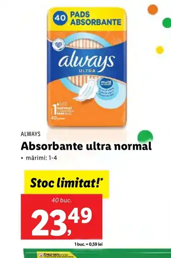 Lidl Absorbante ultra normal Ofertă