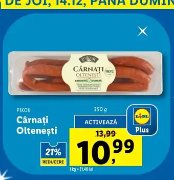 Lidl Cârnaţi Olteneşti Ofertă