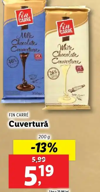Lidl FIN CARRÉ Cuvertură Ofertă