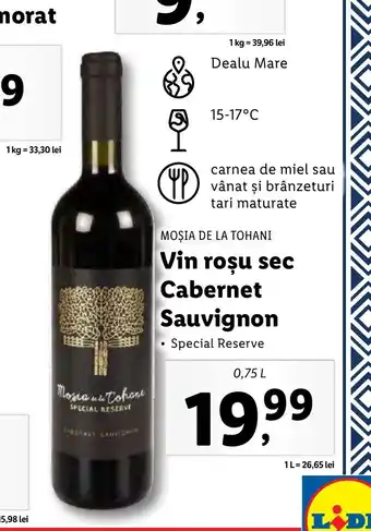 Lidl Vin roşu sec Cabernet Sauvignon Ofertă
