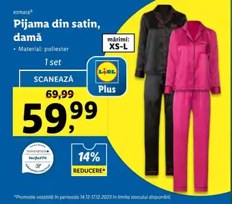Lidl Pijama din satin, damă Ofertă