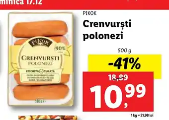 Lidl Crenvurşti polonezi Ofertă