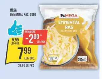 Mega Image MEGA EMMENTAL RAS, 200G Ofertă