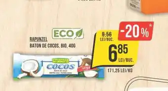 RAPUNZEL BATON DE COCOS, BIO, 40G