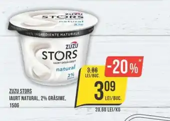 ZUZU STORS IAURT NATURAL, 2% GRĂSIME,