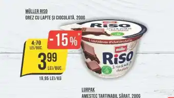 Mega Image MÜLLER RISO OREZ CU LAPTE ȘI CIOCOLATĂ, 200G Ofertă