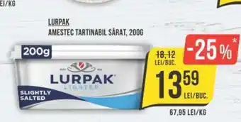 Mega Image LURPAK AMESTEC TARTINABIL SĂRAT, 200G Ofertă
