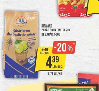 Mega Image DIAMANT ZAHÄR BRUN DIN TRESTIE DE ZAHĂR, 500G Ofertă