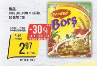 MAGGI BORS CU LEGUME ȘI TĂRĂȚE DE GRÂU, 70G
