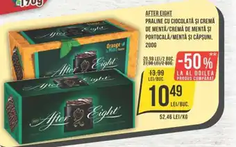 Mega Image AFTER EIGHT PRALINE CU CIOCOLATĂ ȘI CREMĂ DE MENTĂ/CREMĂ DE MENTĂ ȘI PORTOCALĂ/MENTĂ ȘI CĂPŞUNI, Ofertă