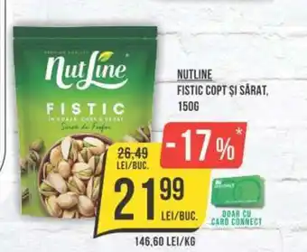 NUTLINE FISTIC COPT ȘI SĂRAT, 150G