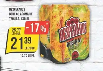 Mega Image DESPERADOS BERE CU AROMĂ DE TEQUILA Ofertă