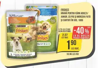 Mega Image FRISKIES HRANA PENTRU CÂINI ADULŢI Ofertă