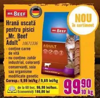 Hrană uscată pentru pisici ,,Mr. Beef