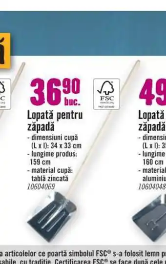 Lopată pentru zăpadă