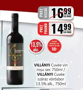 CBA VILLÁNYI Cuvée vin roşu sec 750ml Ofertă