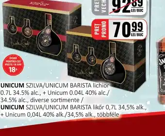CBA UNICUM SZILVA/UNICUM BARISTA lichior Ofertă