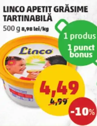 Penny LINCO APETIT GRĂSIME TARTINABILĂ Ofertă