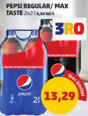 Penny PEPSI REGULAR/MAX TASTE Ofertă