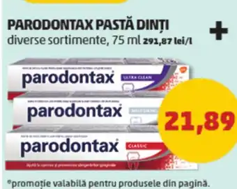 Penny PARODONTAX PASTĂ DINȚI Ofertă