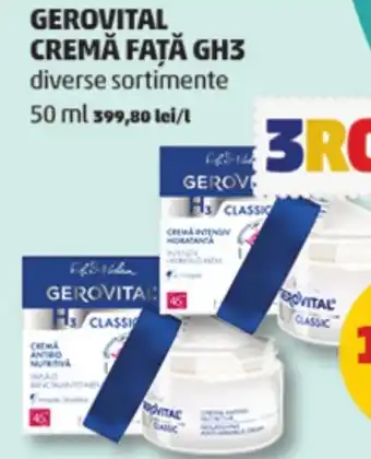 Penny GEROVITAL CREMĂ FAȚĂ GH3 Ofertă
