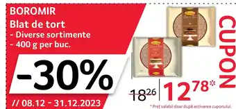 Selgros BOROMIR Blat de tort Ofertă