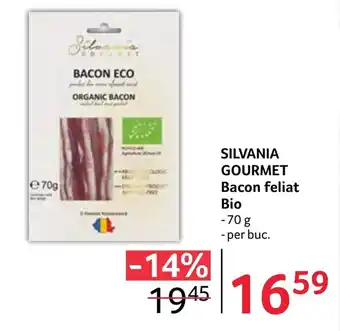 Selgros SILVANIA GOURMET Bacon feliat Bio Ofertă