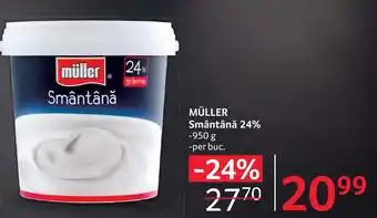 Selgros MÜLLER Smântână 24% Ofertă