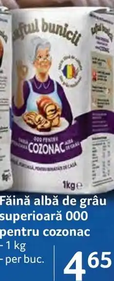 Selgros Făină albă de grâu superioară 000 pentru cozonac Ofertă