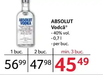 Selgros ABSOLUT Vodcă Ofertă
