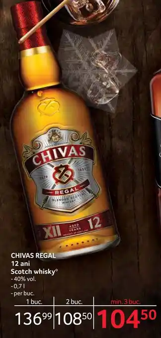 Selgros CHIVAS REGAL 12 ani Scotch whisky Ofertă