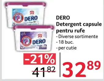 Selgros pentru rufe DERO Detergent capsule Ofertă
