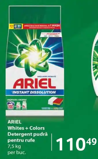 Selgros ARIEL Whites + Colors Detergent pudră pentru rufe Ofertă