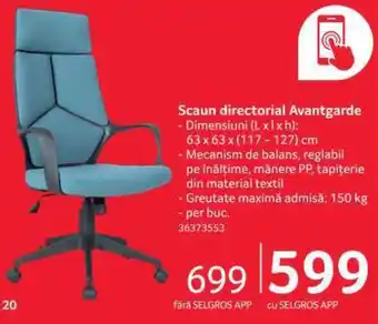 Selgros Scaun directorial Avantgarde Ofertă