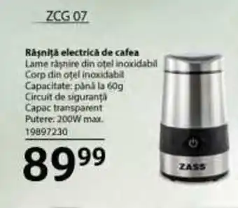 Selgros Râşniţă electrică de cafea Ofertă