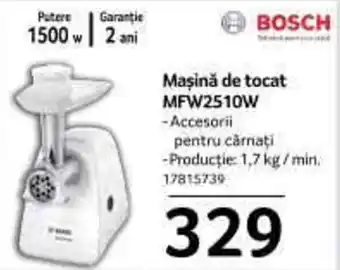 Selgros BOSCH Maşină de tocat MFW2510W Ofertă