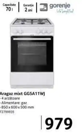 Selgros Aragaz mixt GG5A11W) Ofertă