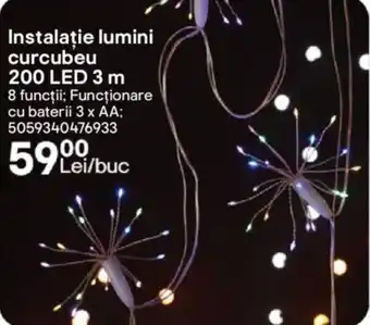 Brico Depôt Instalaţie lumini curcubeu 200 LED 3 m Ofertă