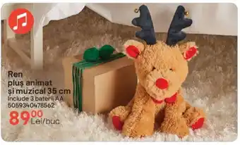 Brico Depôt Ren pluş animat şi muzical 35 cm Ofertă