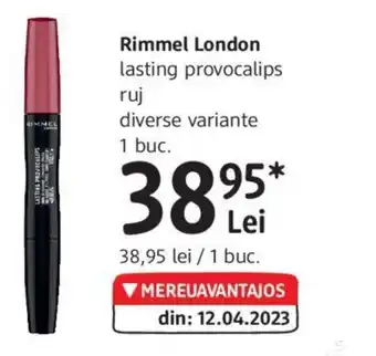 DM Rimmel London lasting provocalips Ofertă