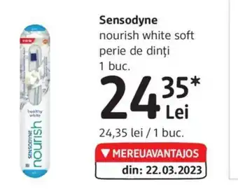 DM Sensodyne nourish white soft perie de dinţi 1 buc. Ofertă
