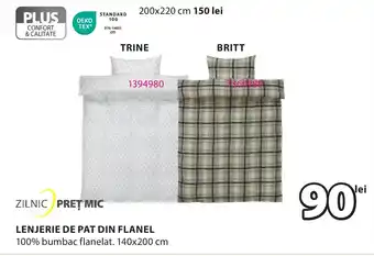 JYSK LENJERIE DE PAT DIN FLANEL Ofertă