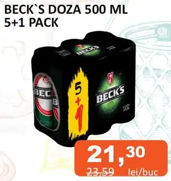 Unicarm BECK'S DOZA 500 ML 5+1 PACK Ofertă